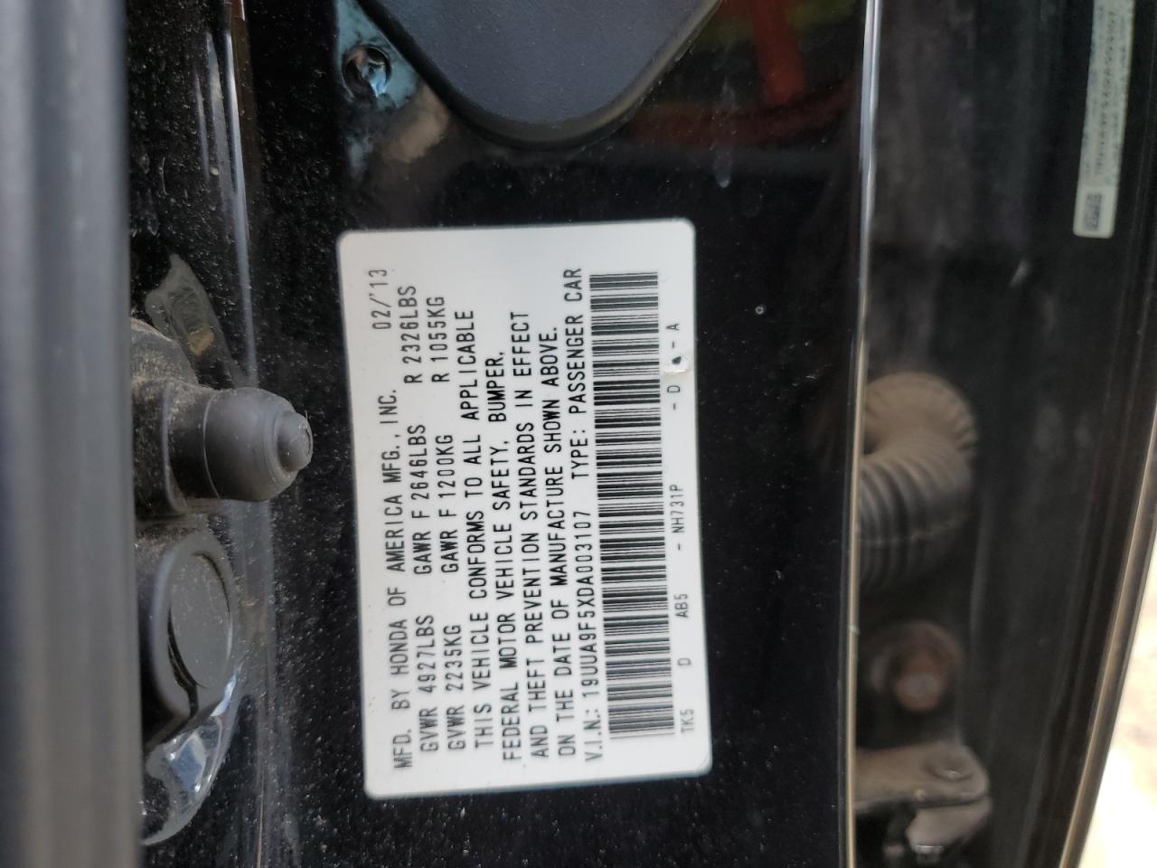 19UUA9F5XDA003107 2013 Acura Tl Tech