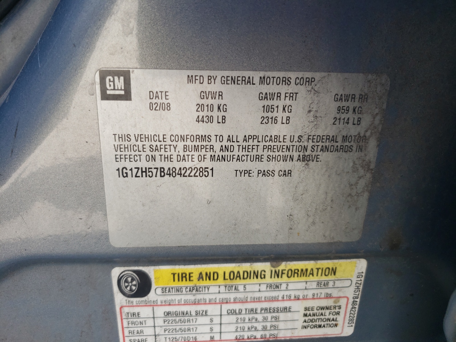 1G1ZH57B484222851 2008 Chevrolet Malibu 1Lt