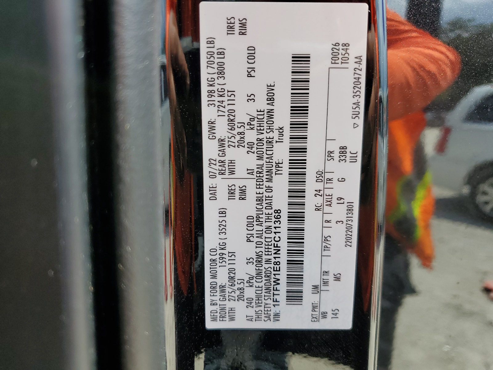 1FTFW1E81NFC11368 2022 Ford F150 Supercrew