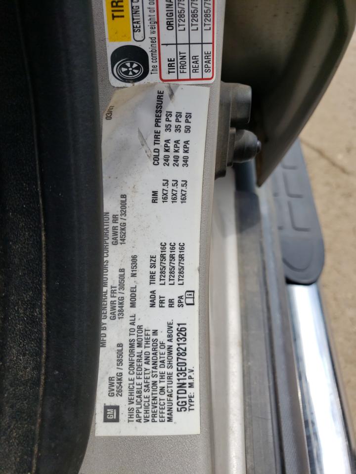 2007 Hummer H3 VIN: 5GTDN13E078213261 Lot: 58228754