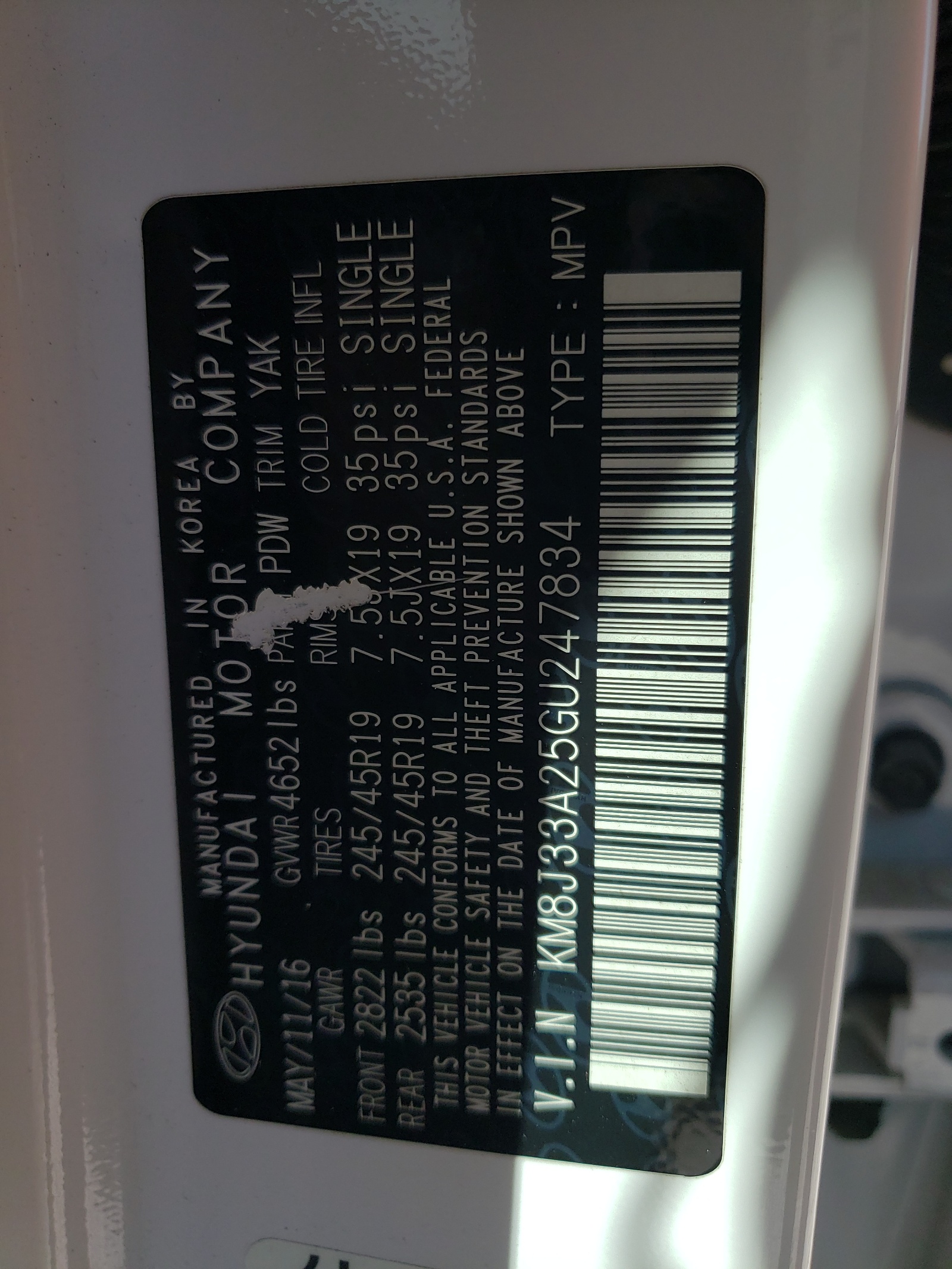 KM8J33A25GU247834 2016 Hyundai Tucson Limited