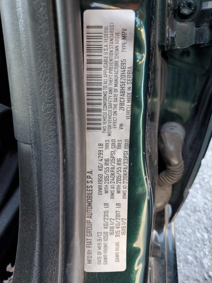 2014 Fiat 500L Easy VIN: ZFBCFABH5EZ014695 Lot: 58087574