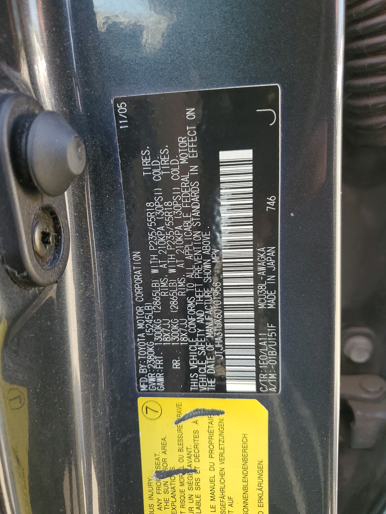 JTJHA31UX60101958 2006 Lexus Rx 330