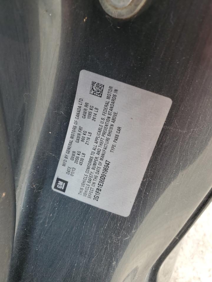 2013 Chevrolet Camaro Lt VIN: 2G1FB1E36D9196947 Lot: 57938004