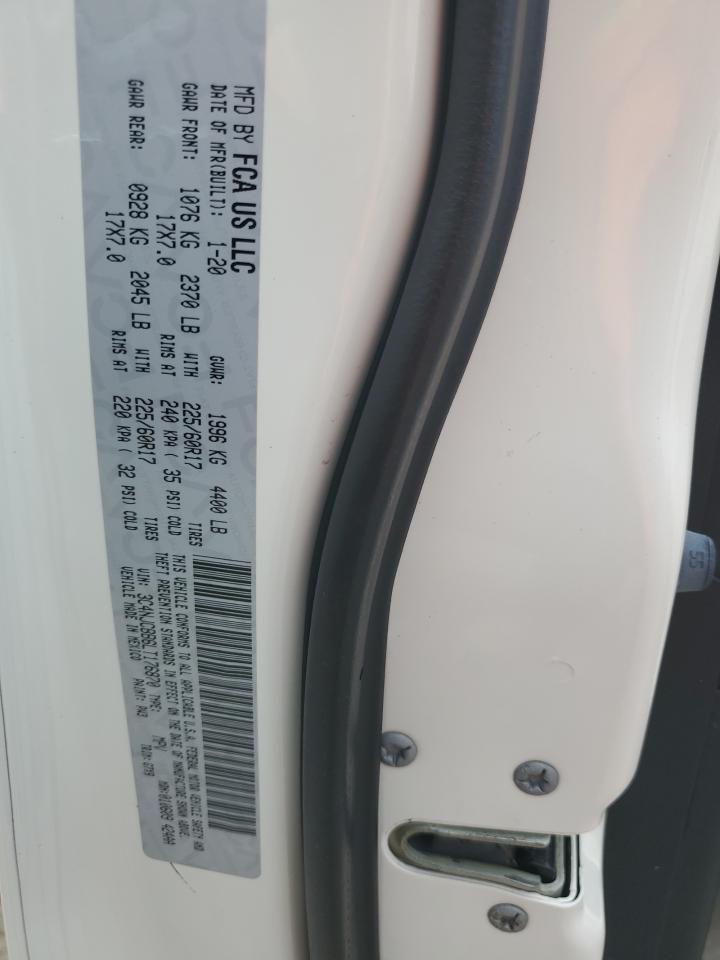 2020 Jeep Compass Latitude VIN: 3C4NJCBB6LT176870 Lot: 60232734