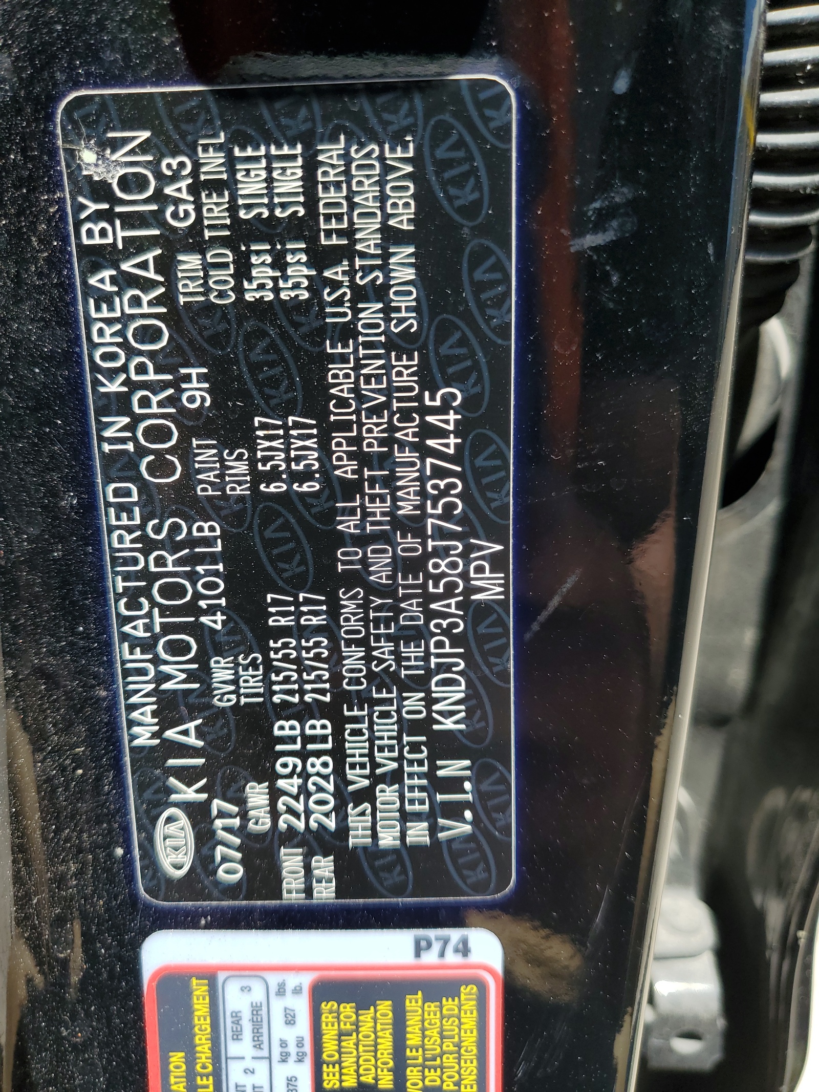 KNDJP3A58J7537445 2018 Kia Soul +