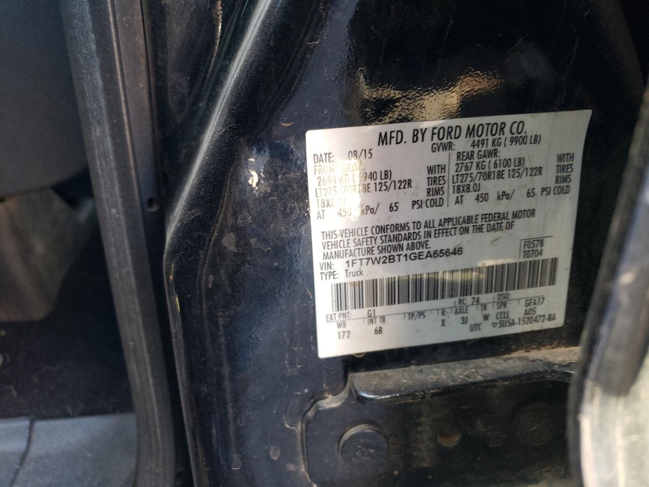 1FT7W2BT1GEA65646 2016 FORD F250 - Image 14