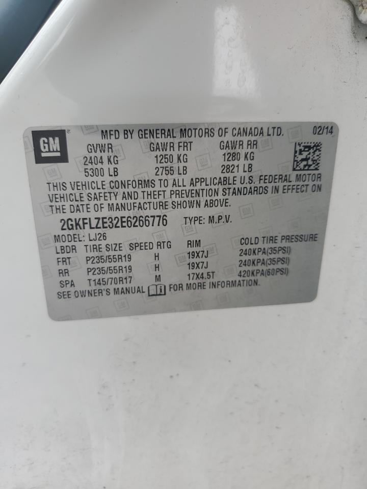 2014 GMC Terrain Denali VIN: 2GKFLZE32E6266776 Lot: 60403464