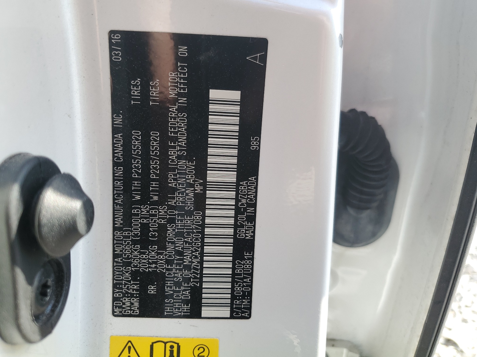 2T2ZZMCA2GC017080 2016 Lexus Rx 350