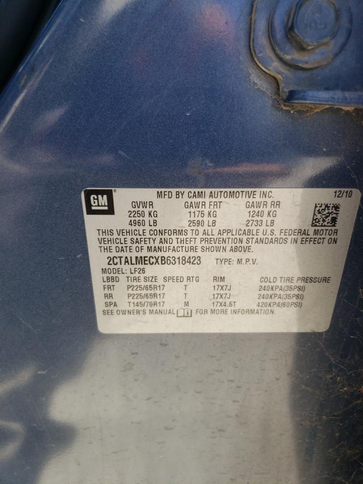 2011 GMC Terrain Sle VIN: 2CTALMECXB6318423 Lot: 60684424