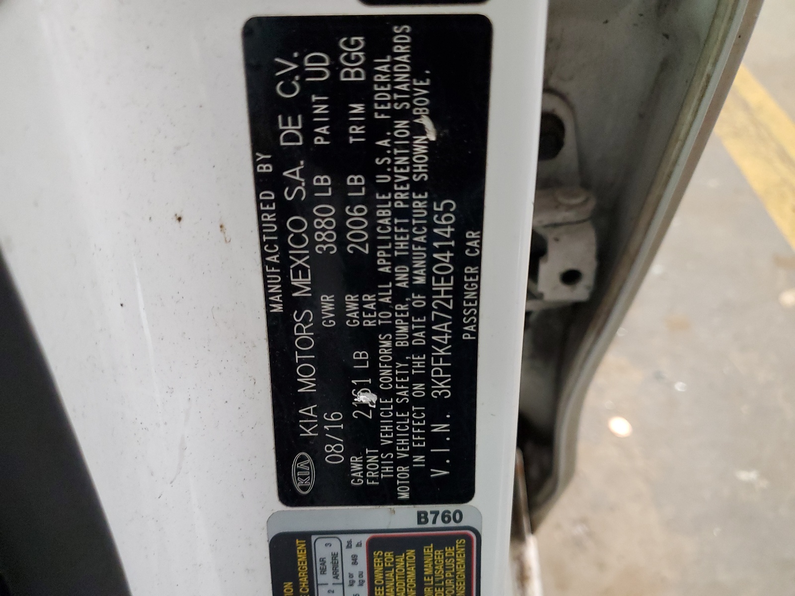 3KPFK4A72HE041465 2017 Kia Forte Lx