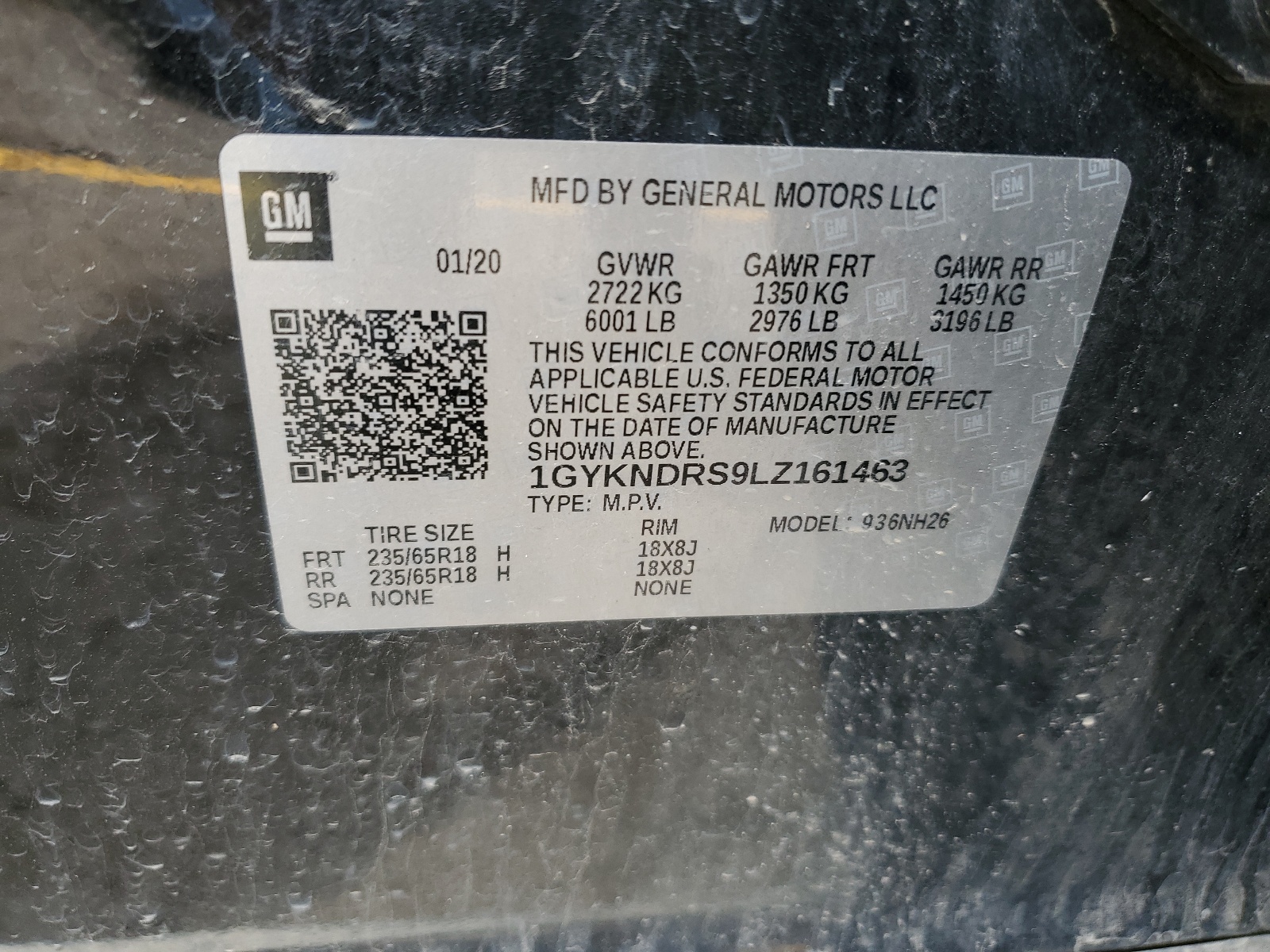 1GYKNDRS9LZ161463 2020 Cadillac Xt5 Premium Luxury