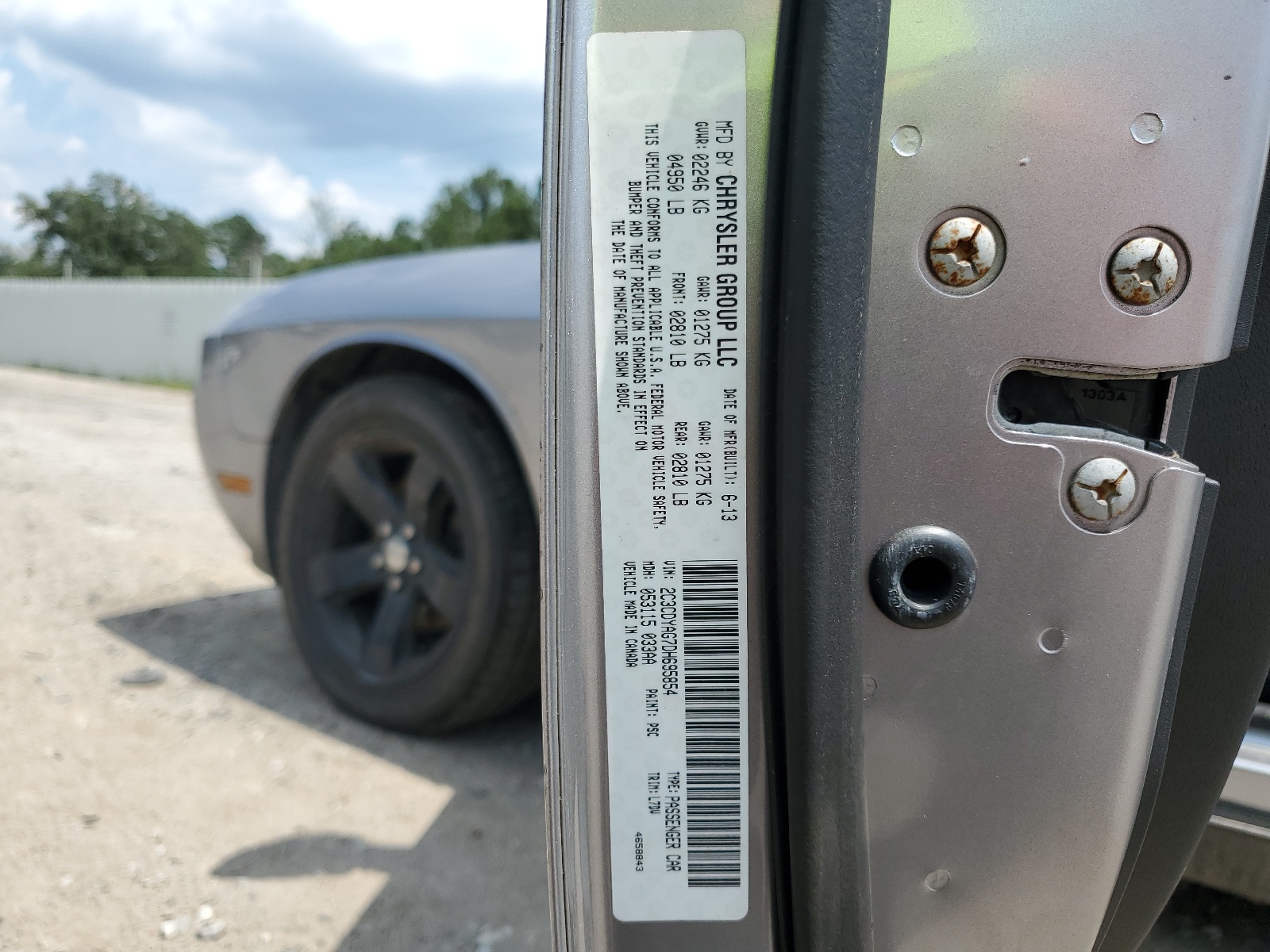 2C3CDYAG7DH695854 2013 Dodge Challenger Sxt