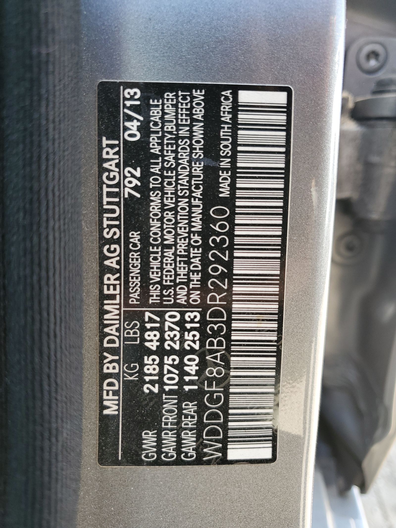 WDDGF8AB3DR292360 2013 Mercedes-Benz C 300 4Matic