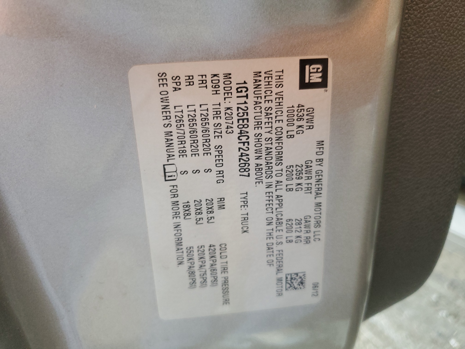 1GT125E84CF242687 2012 GMC Sierra K2500 Denali