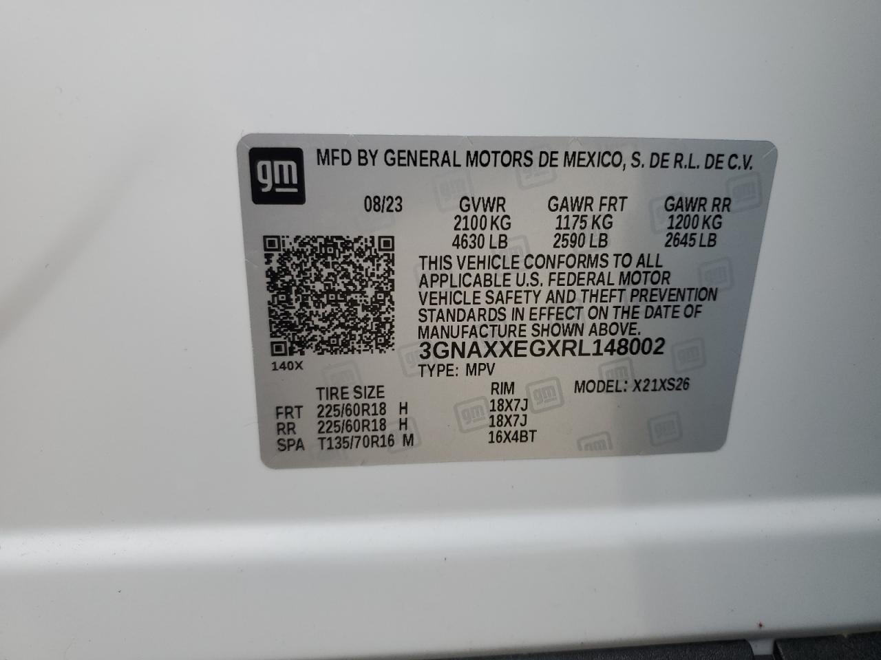 3GNAXXEGXRL148002 2024 Chevrolet Equinox Premiere