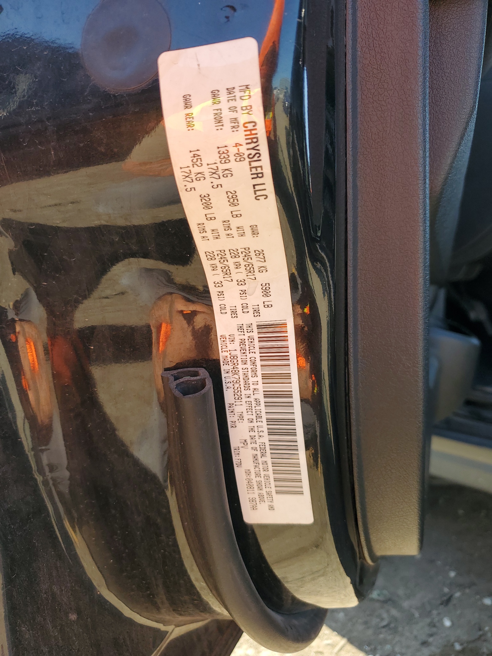 1J8GR48K79C552911 2009 Jeep Grand Cherokee Laredo