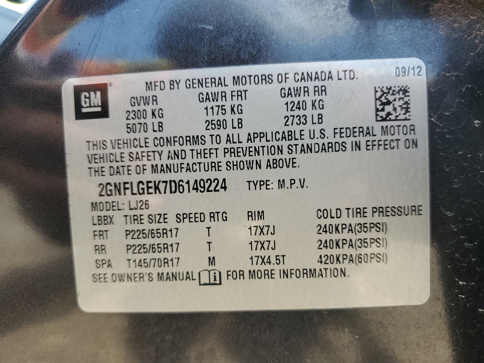 2GNFLGEK7D6149224 2013 Chevrolet Equinox Ltz