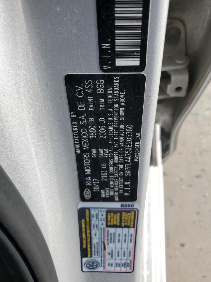 2018 Kia Forte Lx VIN: 3KPFL4A75JE205360 Lot: 58987124
