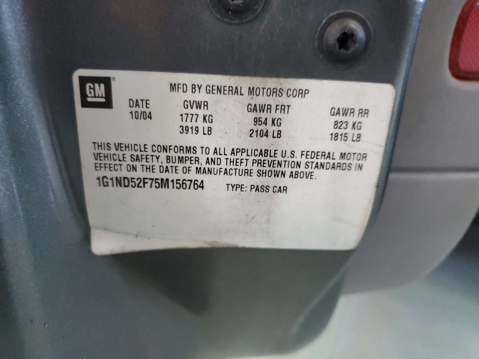 1G1ND52F75M156764 2005 Chevrolet Classic