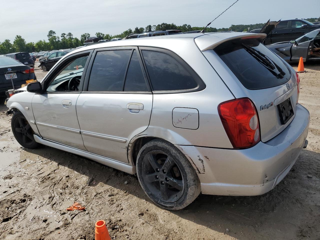 2003 Mazda Protege Pr5 silver hatchback gas JM1BJ245831172217 photo #3