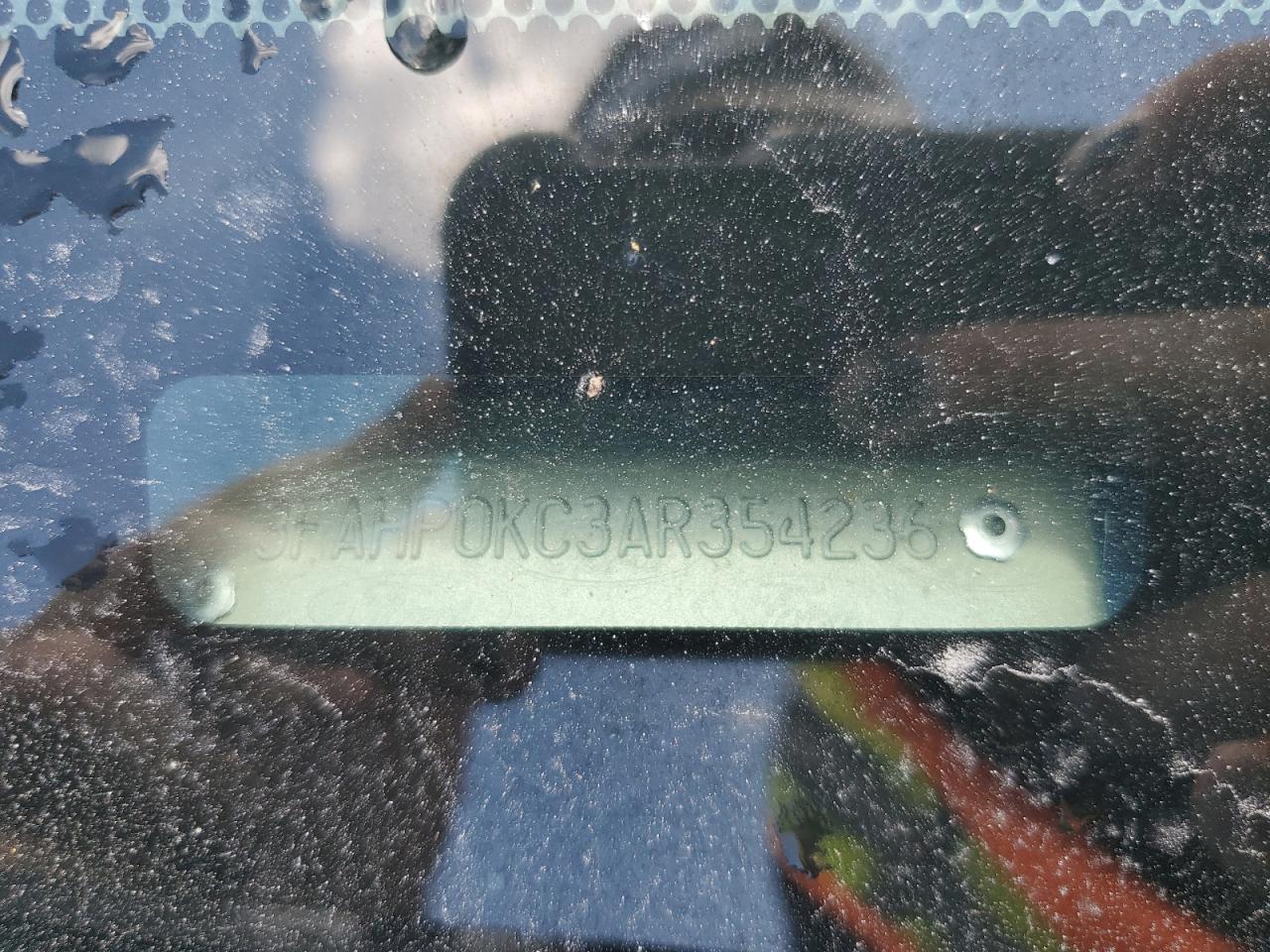 2010 Ford Fusion Sport VIN: 3FAHP0KC3AR354236 Lot: 60380134