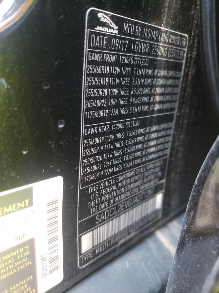 2018 Jaguar F-Pace R - Sport VIN: SADCL2EV0JA271287 Lot: 59339704