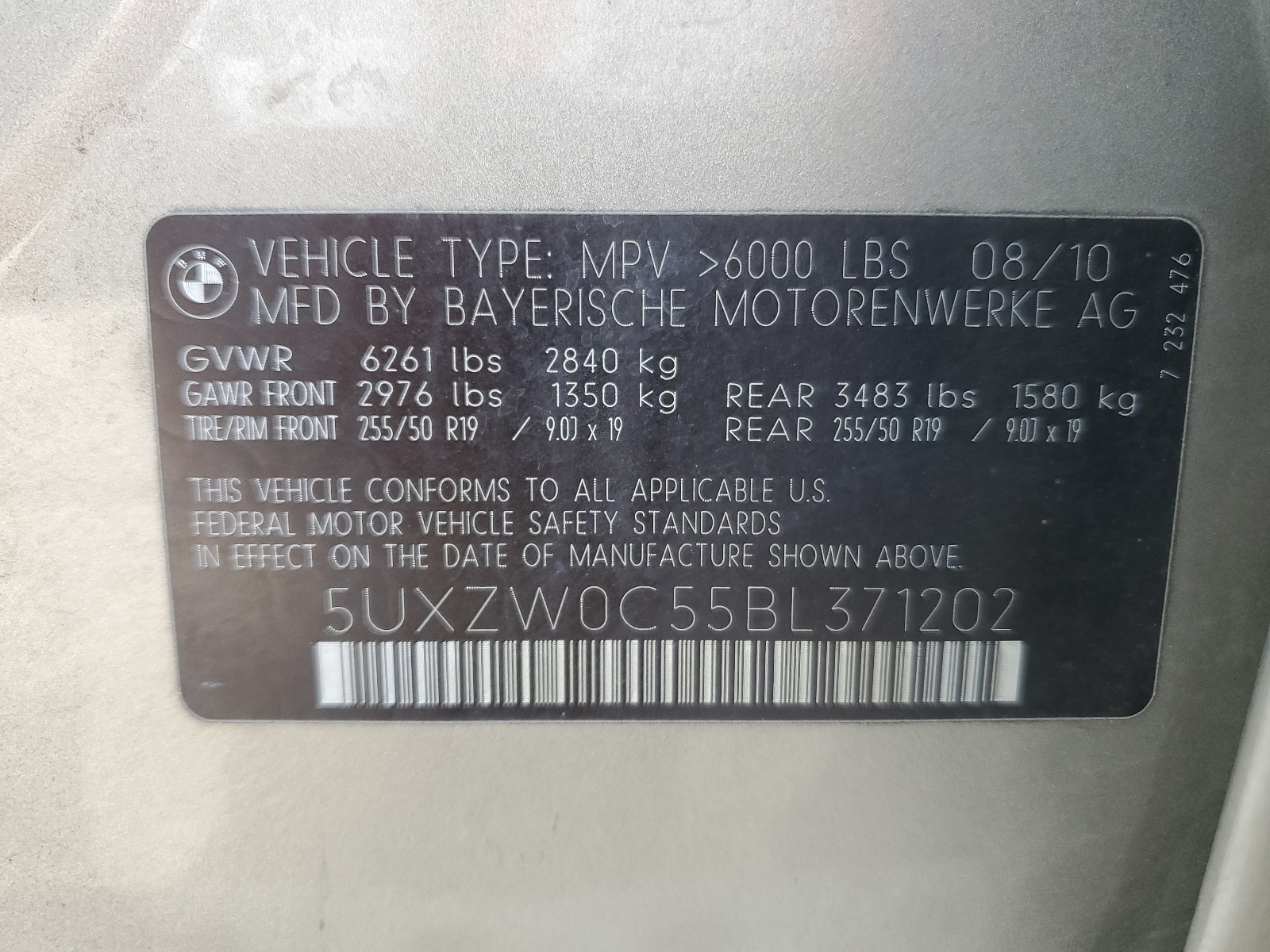 5UXZW0C55BL371202 2011 BMW X5 xDrive35D