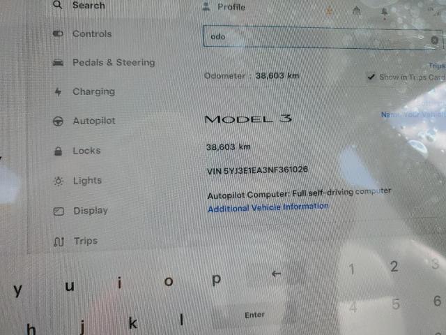 2020 TESLA MODEL 3 