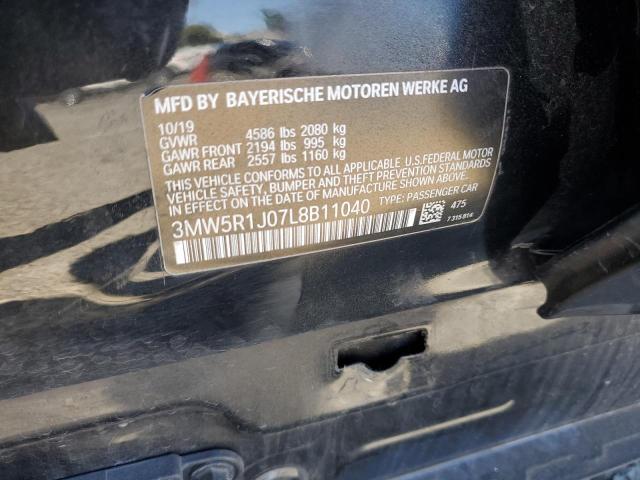 3MW5R1J07L8B11040 BMW 3 Series 330I 12