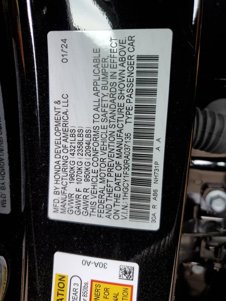 1HGCY1F30RA037135 2024 Honda Accord Ex