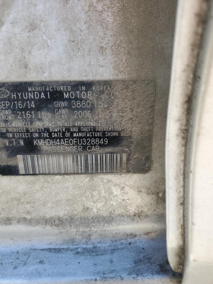 2015 Hyundai Elantra Se VIN: KMHDH4AE0FU328849 Lot: 59046164