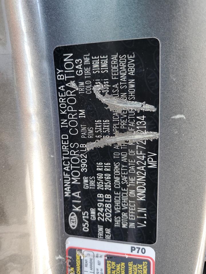 2015 Kia Soul VIN: KNDJN2A24F7232134 Lot: 57297304