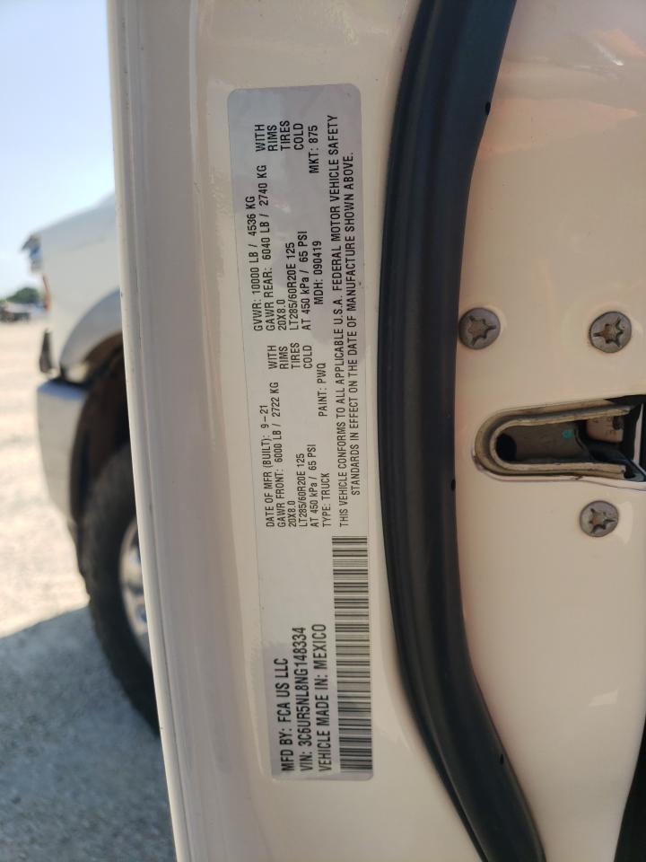 2022 Ram 2500 Laramie VIN: 3C6UR5NL8NG148334 Lot: 58079554