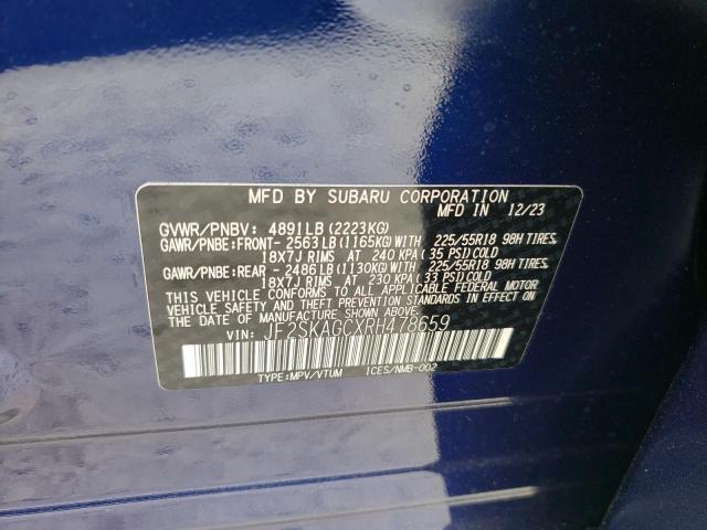 2024 SUBARU FORESTER S JF2SKAGCXRH478659  58061784