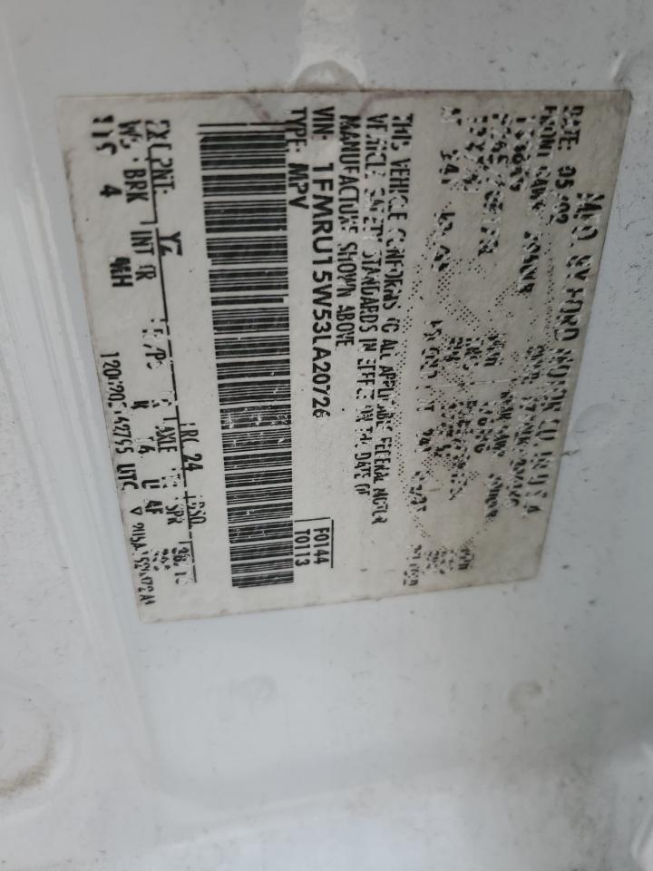 2003 Ford Expedition Xlt VIN: 1FMRU15W53LA20726 Lot: 59307284