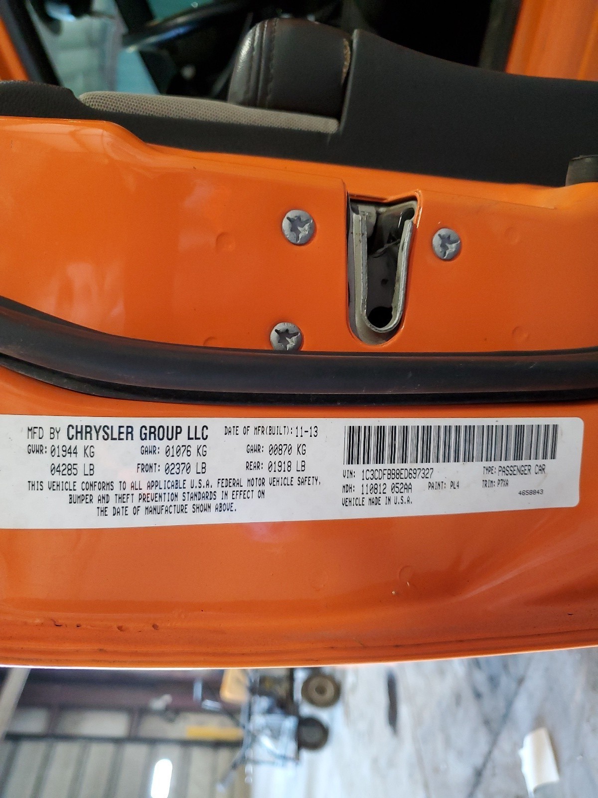 1C3CDFBB8ED697327 2014 Dodge Dart Sxt