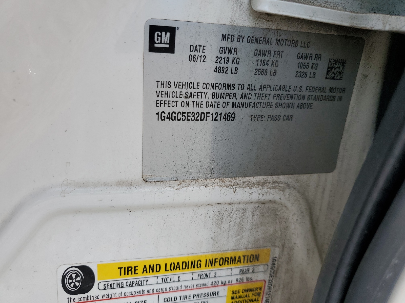 1G4GC5E32DF121469 2013 Buick Lacrosse