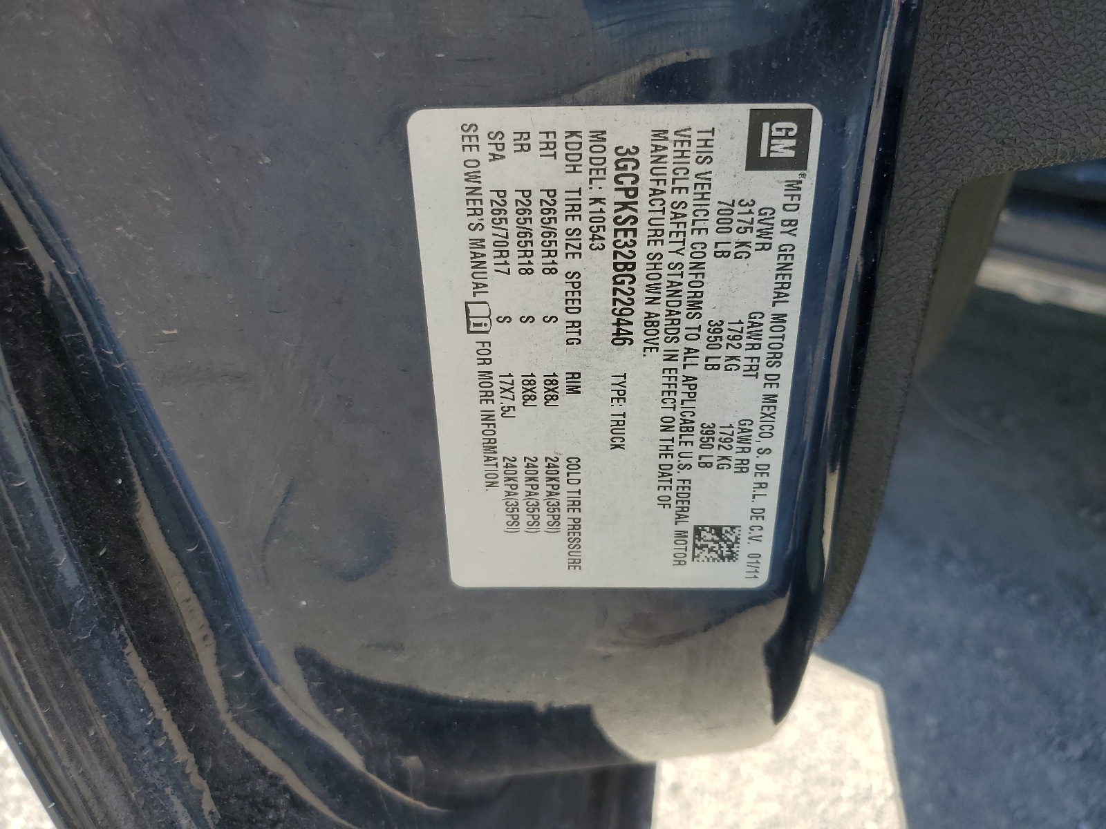 3GCPKSE32BG229446 2011 Chevrolet Silverado K1500 Lt