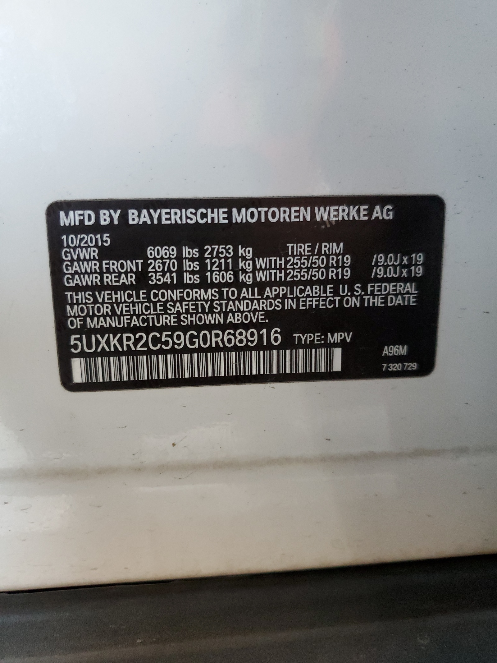 5UXKR2C59G0R68916 2016 BMW X5 Sdrive35I