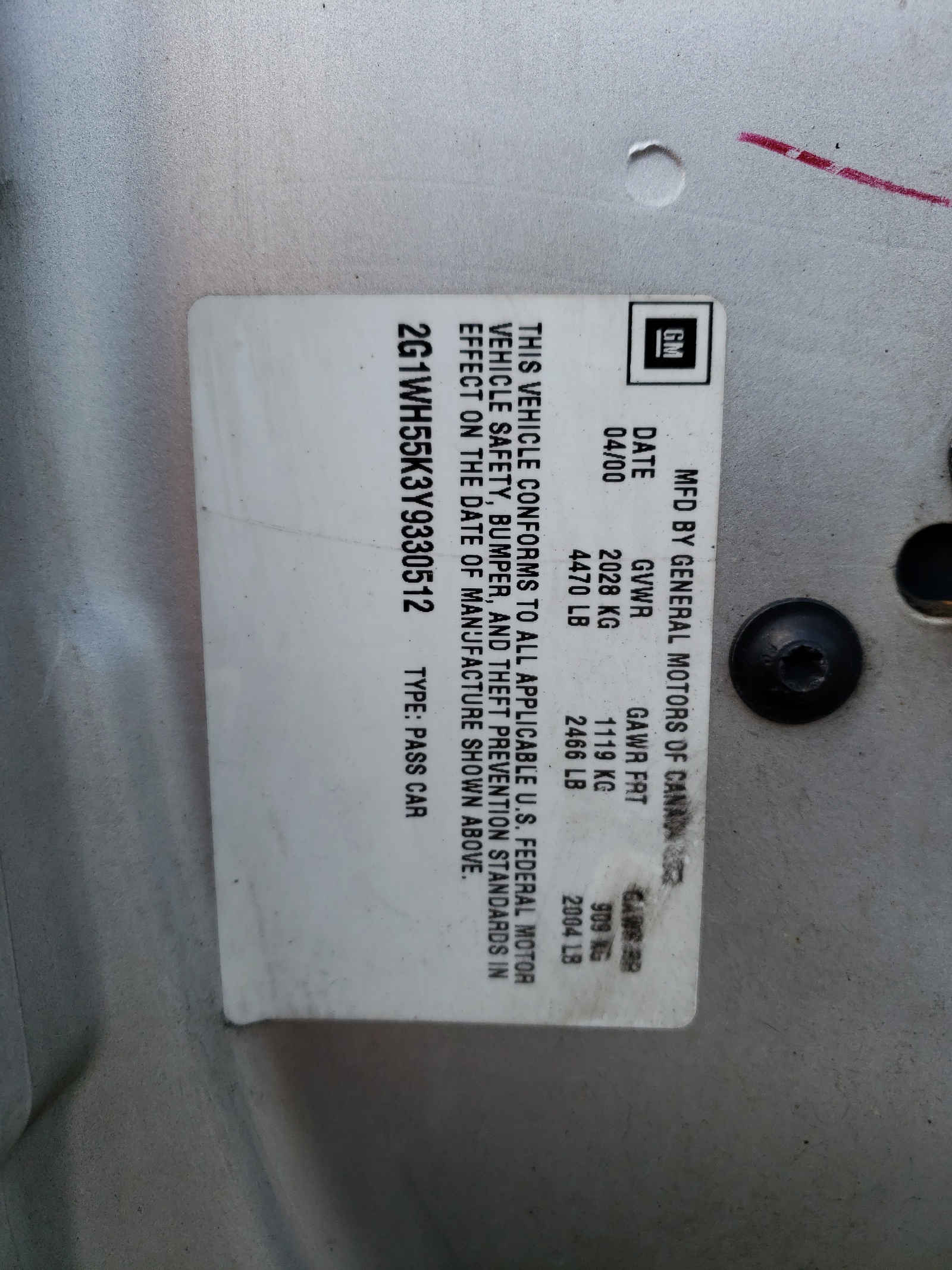 2G1WH55K3Y9330512 2000 Chevrolet Impala Ls