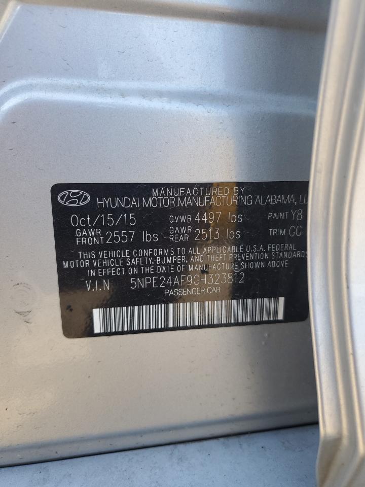 5NPE24AF9GH323812 2016 Hyundai Sonata Se