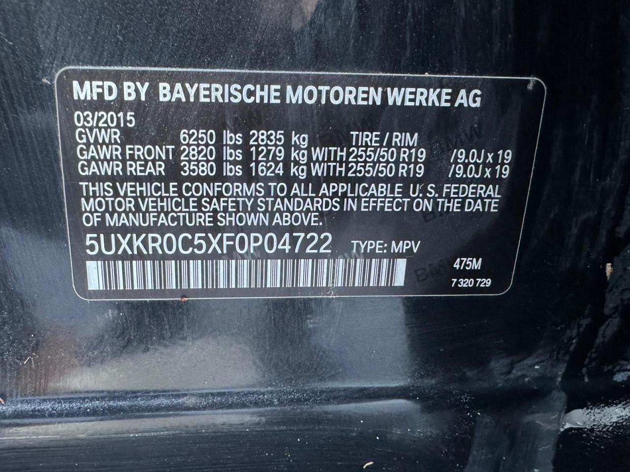 5UXKR0C5XF0P04722 2015 BMW X5 xDrive35I