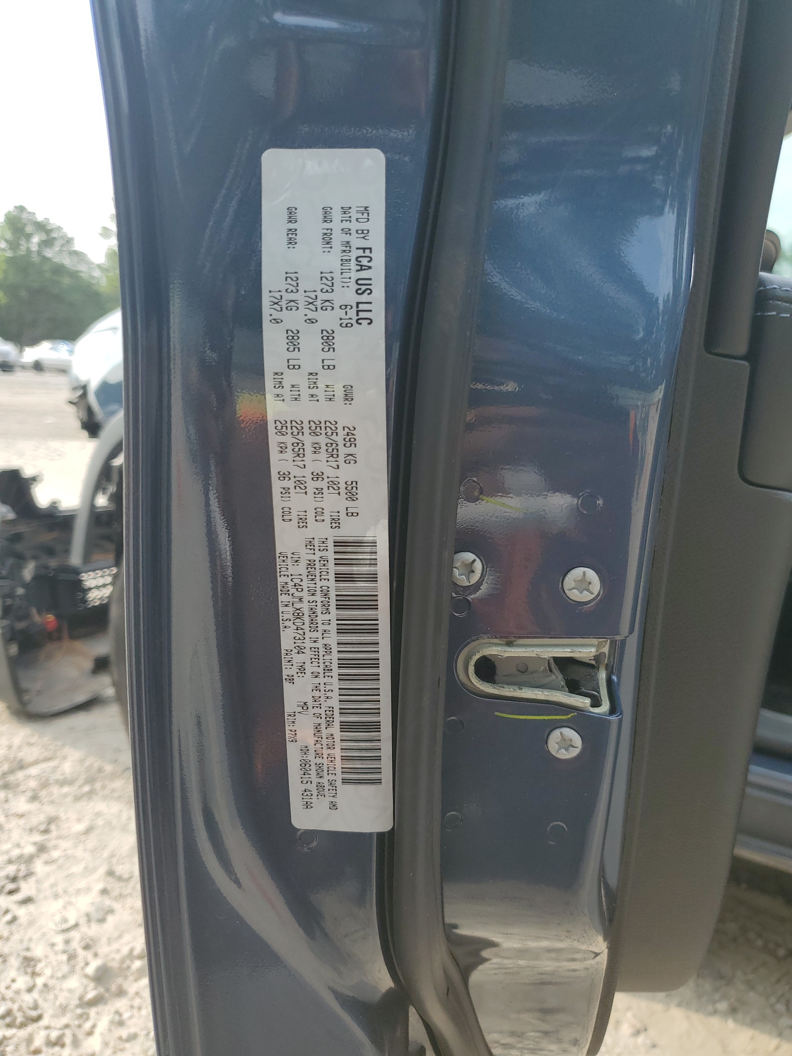 1C4PJMLX8KD473104 2019 Jeep Cherokee Latitude Plus