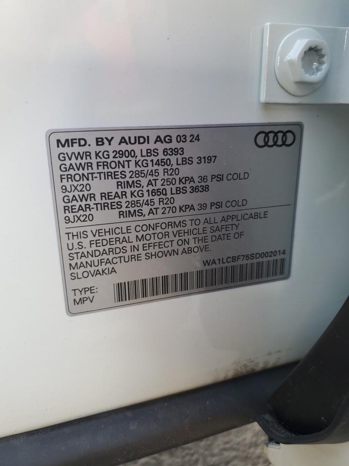 VIN WA1LCBF75SD002014 2025 AUDI Q7 no.13