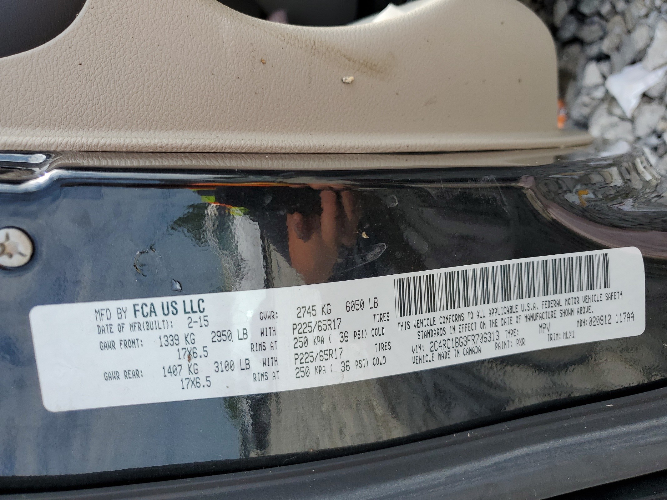 2C4RC1BG3FR706313 2015 Chrysler Town & Country Touring