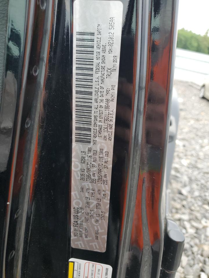 2020 Jeep Gladiator Rubicon VIN: 1C6JJTBG1LL186400 Lot: 57907184