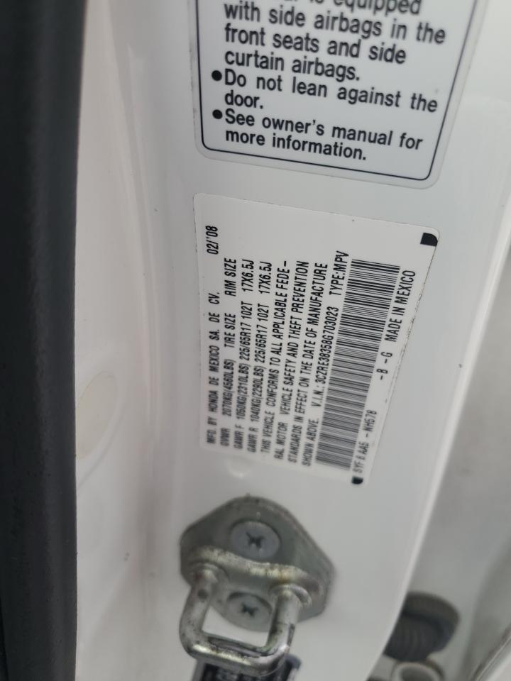 2008 Honda Cr-V Lx VIN: 3CZRE38358G703023 Lot: 59826734