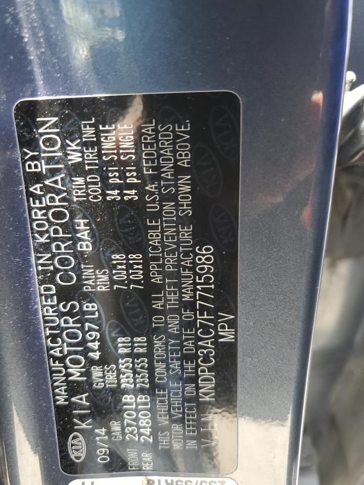 2015 Kia Sportage Ex VIN: KNDPC3AC7F7715986 Lot: 60780434