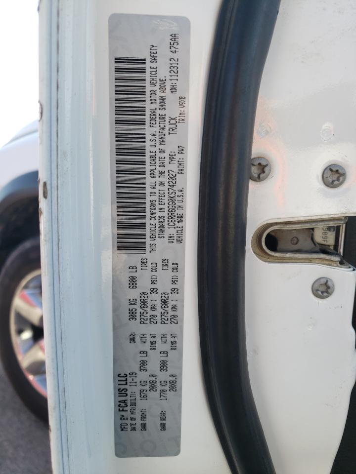 2019 Ram 1500 Classic Slt VIN: 1C6RR6GG0KS742027 Lot: 59589404